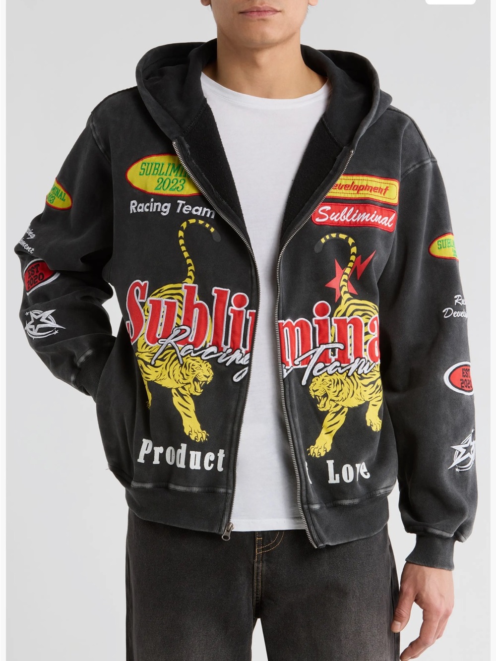 PacSun Subliminal Racing Zip Hoodie